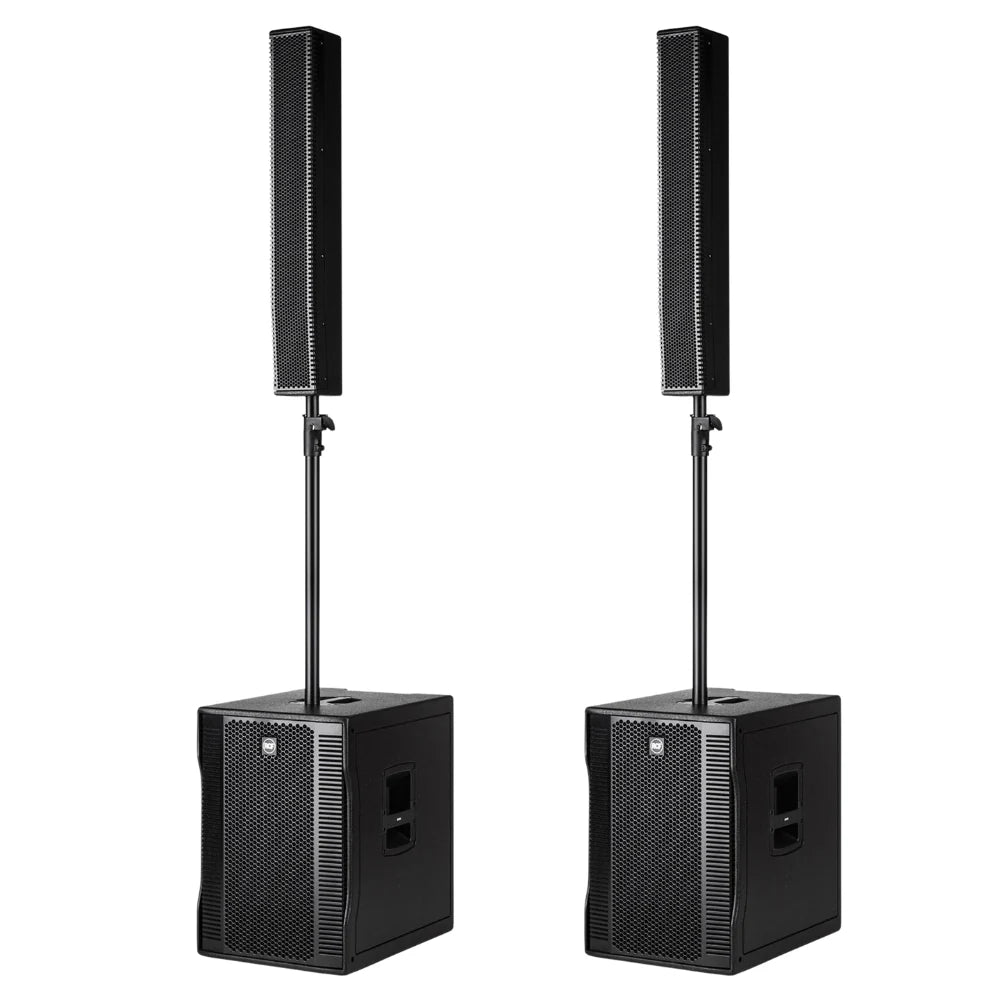 2x RCF Evox 12 Active Two Column Array Speaker System